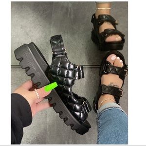 Black Platform Sandals